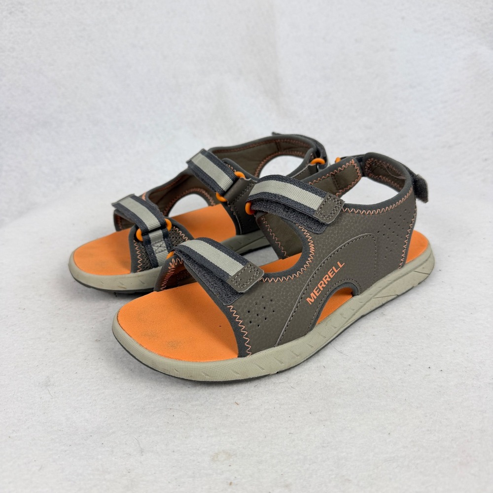 Merrell Hydro Hiker Sandal Big Boy Kids 5M Triple Strap Outdoor Brown Orange